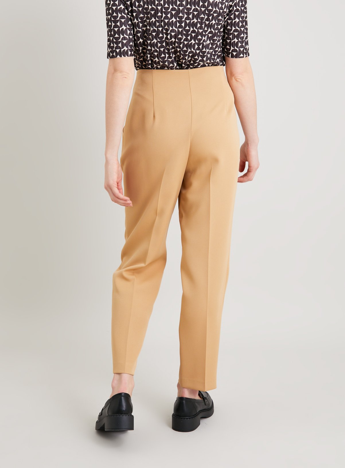 Light Brown High Waisted Tapered Coord Trousers - 10 - Image 4 thumbnail